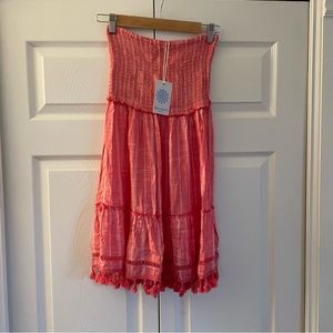 Pink mini off the shoulder dress